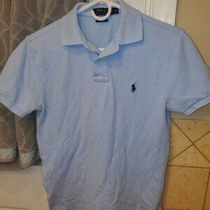 Custom Slim Fit Small Baby Blue Ralph Lauren Polo